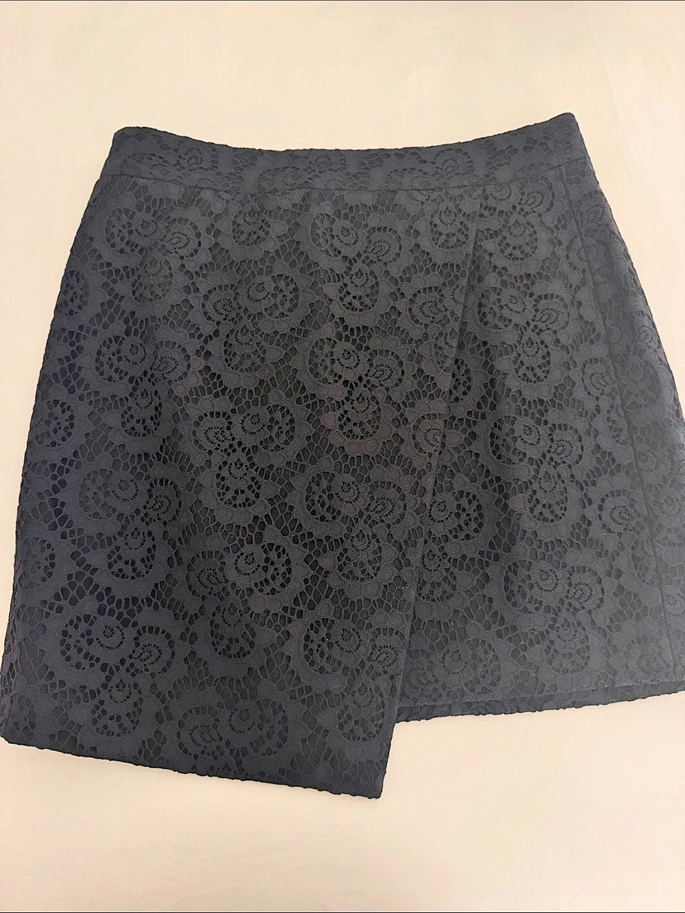 Madewell Black Lace Mini Skirt Size 6